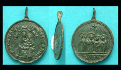 Pendant, Roman Catholic, Madonna of Carmine, Beautiful and Very Rare!